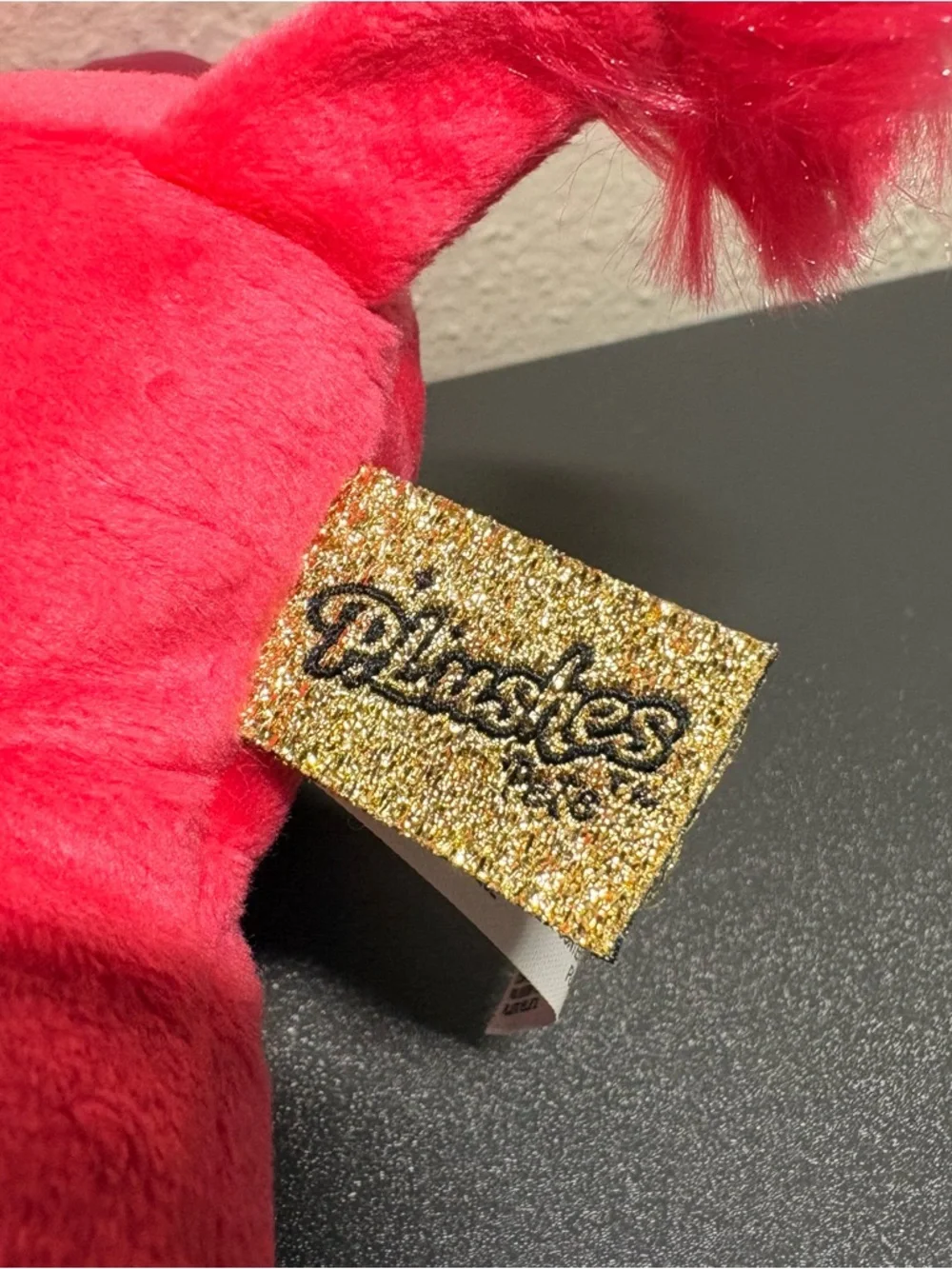 GANZ Bright‎ Pink Elephant Plush with Shiny Magenta Accents